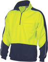 HiVis 2 Tone 1/2 Zip Hi-Neck Panel Fleecy Windcheater