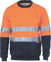 HiVis Two Tone Fleecy Sweat Shirt (Sloppy Joe) with CSR R/Tape Crew-Neck