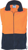 HiVis Two Tone Full Zip Polar Fleece Vest