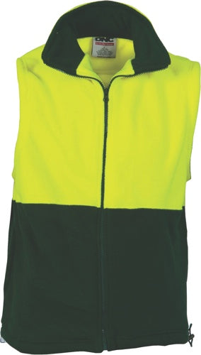 HiVis Two Tone Full Zip Polar Fleece Vest