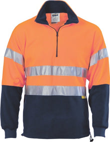  HiVis Two Tone 1/2 Zip Polar Fleece with 3M R/Tape