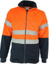 HiVis two tone full zip polar fleece with generic R/Tape