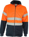 HiVis two tone full zip polar fleece with generic R/Tape