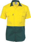 HiVis Two Tone Cotton Drill Shirt - Short Sleeve