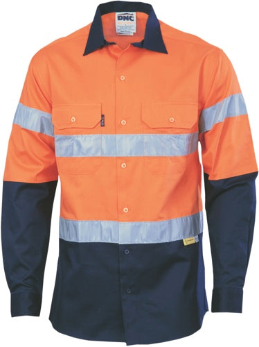 HiVis Two Tone Drill Shirt with 3M 8910 R/Tape - Long Sleeve