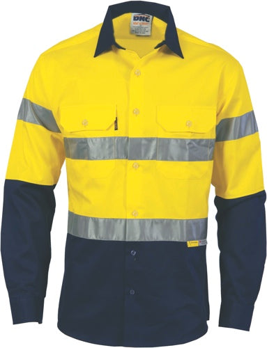 HiVis Two Tone Drill Shirt with 3M 8910 R/Tape - Long Sleeve