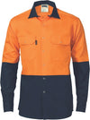 HiVis Two Tone Drill Shirt with Press Studs