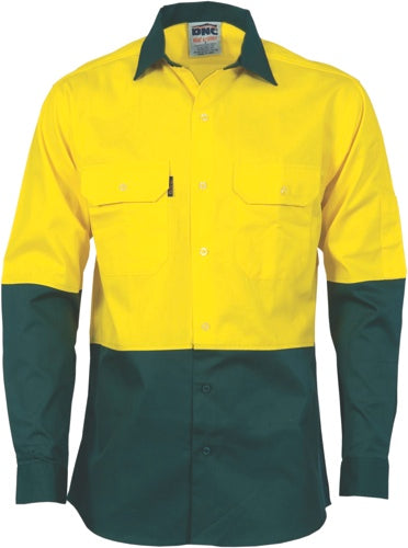 HiVis 2 Tone Cool-Breeze Cotton Shirt -
Long sleeve