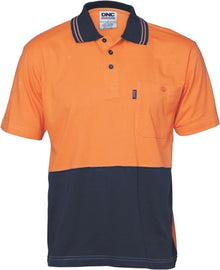  HiVis Cool-Breeze Cotton Jersey Polo Shirt
 with Under Arm Cotton Mesh - S/S