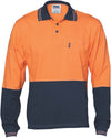 HiVis Cool-Breeze Cotton Jersey Polo Shirt
 with Under Arm Cotton Mesh - L/S