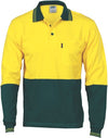 HiVis Cool-Breeze Cotton Jersey Polo Shirt
 with Under Arm Cotton Mesh - L/S