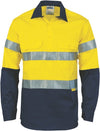 HiVis Two Tone Closed Front Cotton Shirt
 with 3M R/Tape