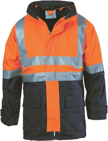  4 in 1 HiVis Two Tone Breathable Jacket with Vest and 3M R/Tape