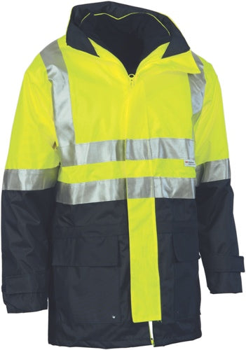 4 in 1 HiVis Two Tone Breathable Jacket with Vest and 3M R/Tape