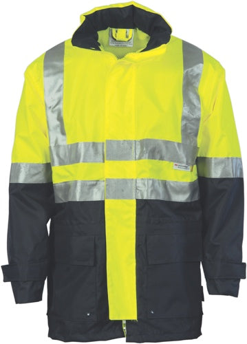 HiVis Two Tone Breathable Rain Jacket with 3M R/ Tape