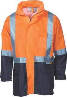  HiVis Two Tone Light weight Rain Jacket with 3M R/Tape
