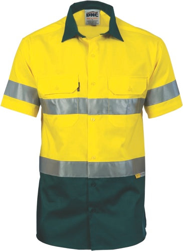 HiVis Cool-Breeze Cotton Shirt with 3M 8906 R/Tape - Short sleeve