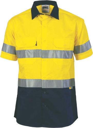HiVis Cool-Breeze Cotton Shirt with 3M 8906 R/Tape - Short sleeve
