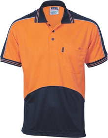  HiVis Cool Breathe Panel Polo Shirt - Short Sleeve