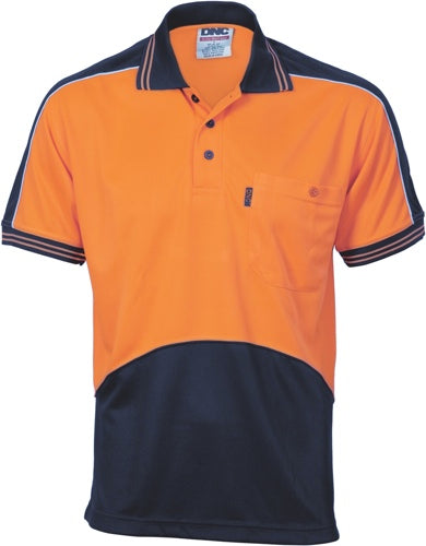 HiVis Cool Breathe Panel Polo Shirt - Short Sleeve