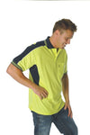 Poly/Cotton Contrast Panel Polo - Short Sleeve
