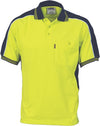 Poly/Cotton Contrast Panel Polo - Short Sleeve
