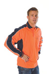 Poly/Cotton Contrast Panel Polo - long Sleeve