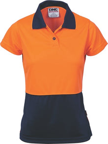  Ladies HiVis Two Tone Polo - Short Sleeve
