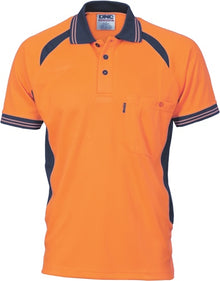  Cool-Breeze Contrast Mesh Polo - short sleeve