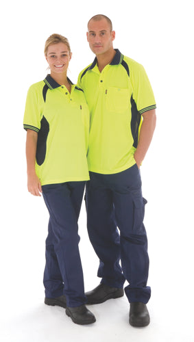 Cool-Breeze Contrast Mesh Polo - short sleeve