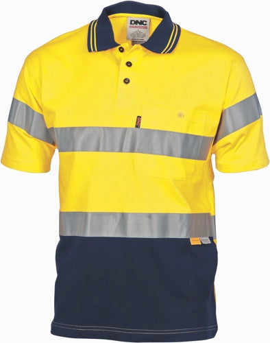 Hivis Cool-Breeze Cotton Jersey Polo With CSR R/Tape - S/S