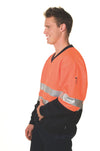HiVis Two Tone 1/2 Zip Cotton Fleecy
 Windcheater