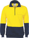 HiVis Two Tone 1/2 Zip Cotton Fleecy
 Windcheater