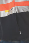 HiVis Two Tone 1/2 Zip Cotton Fleecy
 Windcheater with 3M R/Tape