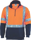 HiVis 1/2 Zip Fleecy with ‘X’ Back & additional Tape on Tail