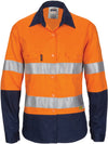 Ladies HiVis Two Tone Drill Shirt with 3M R/Tape - Long sleeve
