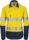 Ladies HiVis Two Tone Drill Shirt with 3M R/Tape - Long sleeve