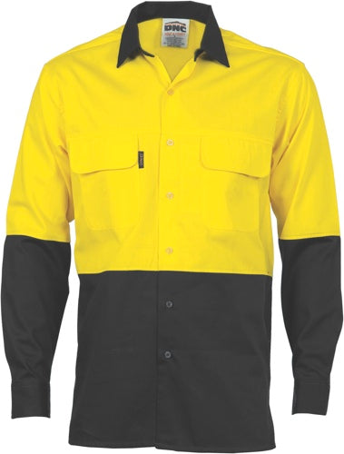HiVis 3 Way Cool-Breeze Cotton Shirt -
 Long sleeve
