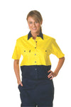 HiVis 2 Tone Cool-Breeze Cotton Shirt -
 Short Sleeve