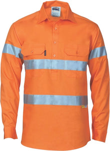 HiVis Cool-Breeze Close Front Cotton Shirt
 with Generic R/Tape