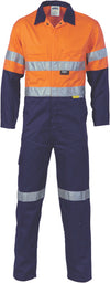 HiVis Cool-Breeze two tone L.Weight Cott on
 Coverall with 3M R/Tape