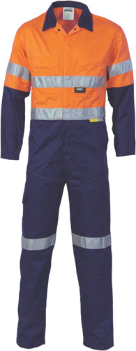  HiVis Cool-Breeze two tone L.Weight Cott on
 Coverall with 3M R/Tape