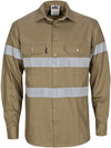 HiVis Cool-Breeze Cotton Shirt with Generic
 R/Tape - Long sleeve