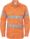 HiVis Cool-Breeze Cotton Shirt with Generic
 R/Tape - Long sleeve