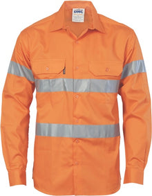  HiVis Cool-Breeze Cotton Shirt with Generic
 R/Tape - Long sleeve