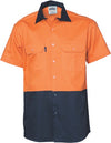 HiVis Two Tone Cotton Drill Vented Shirt -
Short Sleeve