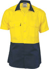 HiVis Two Tone Cotton Drill Vented Shirt -
Short Sleeve