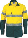 HiVis D/N 2 Tone Drill Shirt with Generic R/Tape -
long sleeve