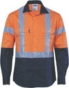 HiVis D/N 2 Tone Drill Shirt with H Pattern
 Generic R/ Tape - Long sleeve