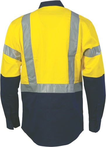 HiVis D/N 2 Tone Drill Shirt with H Pattern
 Generic R/ Tape - Long sleeve